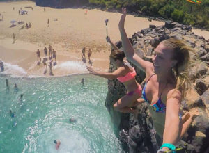 Waimea Bay rock