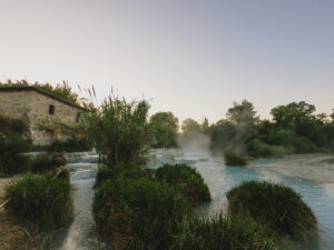 Saturnia hot springs in Tuscany