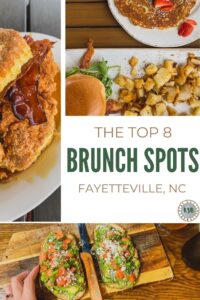 The top 8 places to go for brunch in Fayetteville, NC for every type of brunch experience from mimosa and pancakes to schnitzel and gravy.