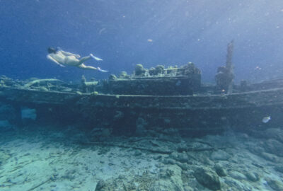 Snorkel to the tugboat wreck in Curacao